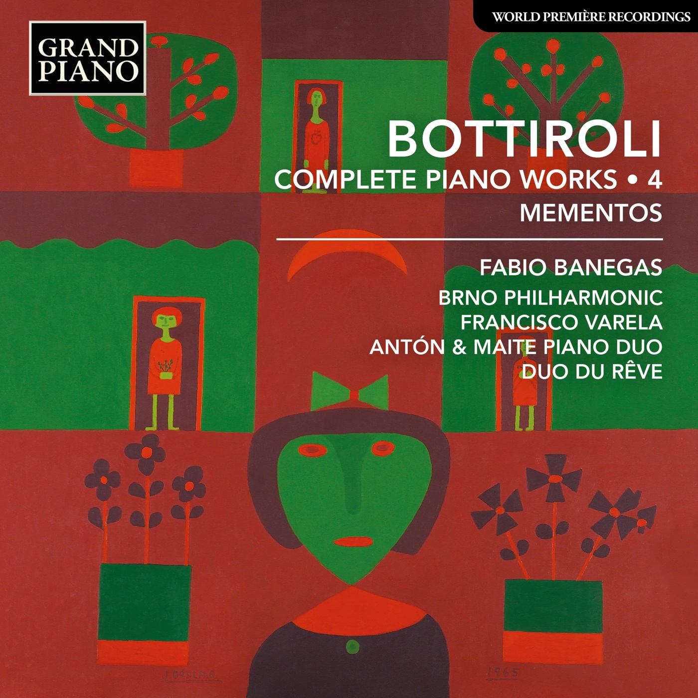 Carátula oficial de Bottiroli: Complete Piano Works, Vol. 4 — Mementos · Grand Piano.